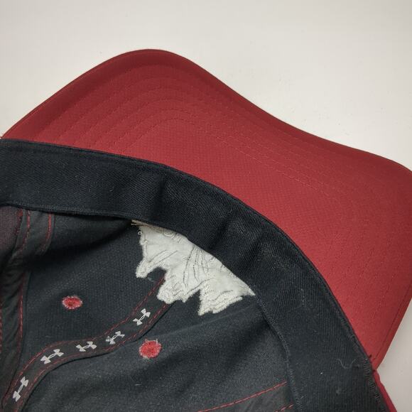 Teton Lakes Baseball Cap Red One Size Adjustable Embroidered Under Armour - Picture 8 of 9